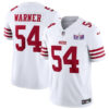 San Francisco 49Ers #54 Fred Warner White FUSE Super Bowl LVIII Patch Vapor Jersey