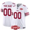 San Francisco 49Ers Active Player Custom White 2023 Fuse Nfc West Champions Jersey
