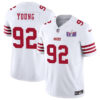 San Francisco 49Ers #92 Chase Young White FUSE Super Bowl LVIII Patch Vapor Jersey