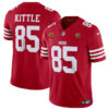 San Francisco 49Ers #85 George Kittle Red 2023 FUSE With 4-Star C Ptach Andjohn Jersey