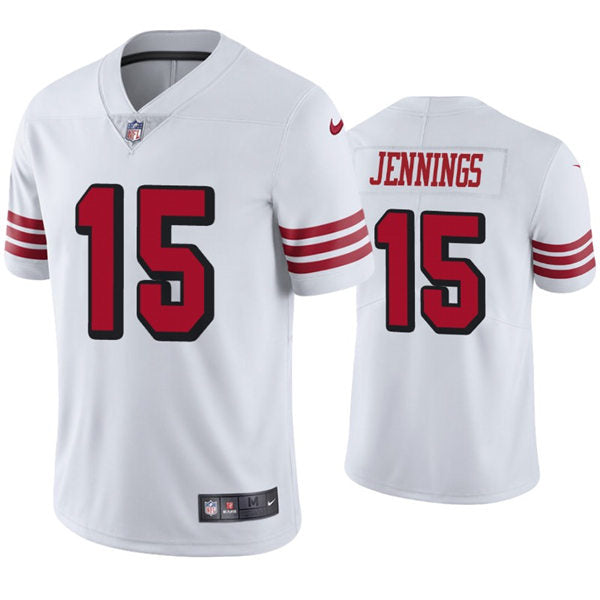 San Francisco 49Ers #15 Jauan Jennings Nike White Retro 1994 75Th Jersey