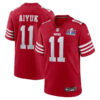 San Francisco 49Ers #11 Brandon Aiyuk Super Bowl LVIII Game Jersey – Scarlet