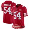 San Francisco 49Ers #54 Fred Warner Red 2023 Fuse Nfc West Champions Patch Jersey