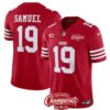 San Francisco 49Ers #19 Deebo Samuel Red 2023 Fuse With 1-Star C Patch And Jersey