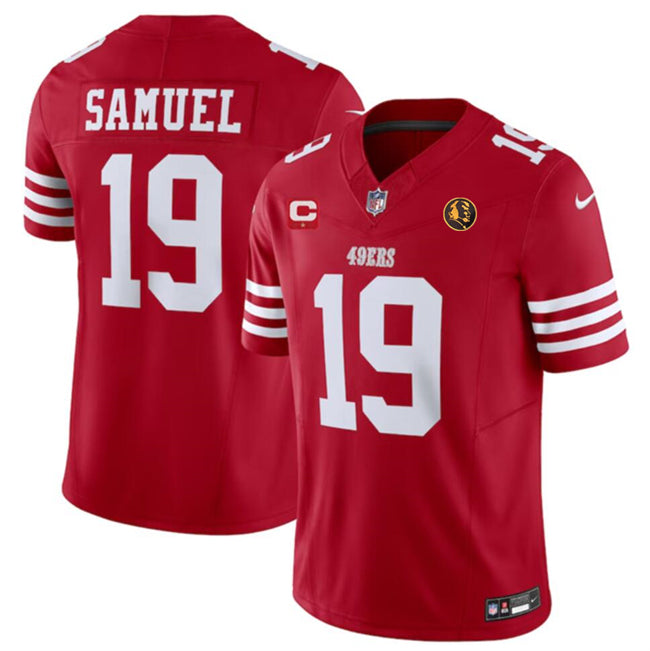 San Francisco 49Ers #19 Deebo Samuel Red 2023 FUSE With 1-Star C Ptach And Jersey