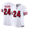 San Francisco 49Ers #24 Jordan Mason New White 2023 FUSE Stitched Football Jersey