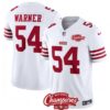San Francisco 49Ers #54 Fred Warner White 2023 Fuse Nfc West Champions Patch Jersey