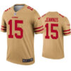 San Francisco 49Ers #15 Jauan Jennings Nike Gold Inverted Limited Jersey