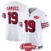 San Francisco 49Ers #19 Deebo Samuel White 2023 Fuse Nfc West Champions Jersey