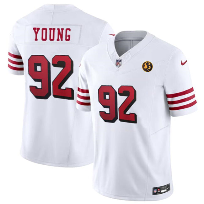 San Francisco 49Ers #92 Chase Young New White 2023 FUSE With John Madden Jersey