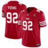 San Francisco 49Ers #92 Chase Young Red 2023 FUSE With John Madden Patch Vapor Jersey