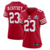 San Francisco 49Ers #23 Christian Mccaffrey Super Bowl LVIII Game Jersey – Scarlet