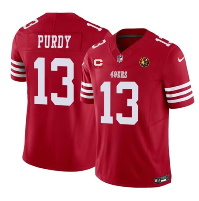 San Francisco 49Ers #13 Brock Purdy Red 2023 FUSE With 1-Star C Ptach And John Jersey