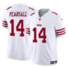 San Francisco 49Ers #14 Ricky Pearsall White 2024 Draft FUSE Vapor Jersey