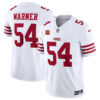 San Francisco 49Ers #54 Fred Warner White 2024 FUSE With 4 Star C Patch Vapor Jersey