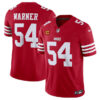 San Francisco 49Ers #54 Fred Warner Red 2024 FUSE With 4 Star C Patch Vapor Jersey