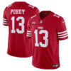 San Francisco 49Ers #13 Brock Purdy Red 2024 FUSE With 2 Star C Patch Vapor Jersey