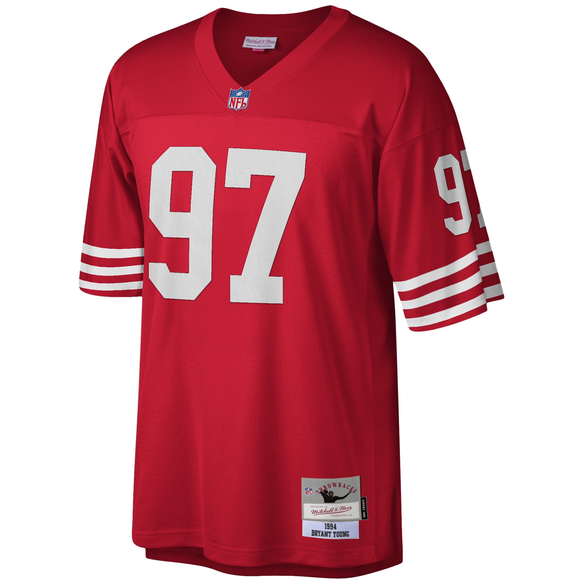 Bryant Young San Francisco 49Ers Mitchell Ness Legacy Replica Jersey Scarlet - Image 2