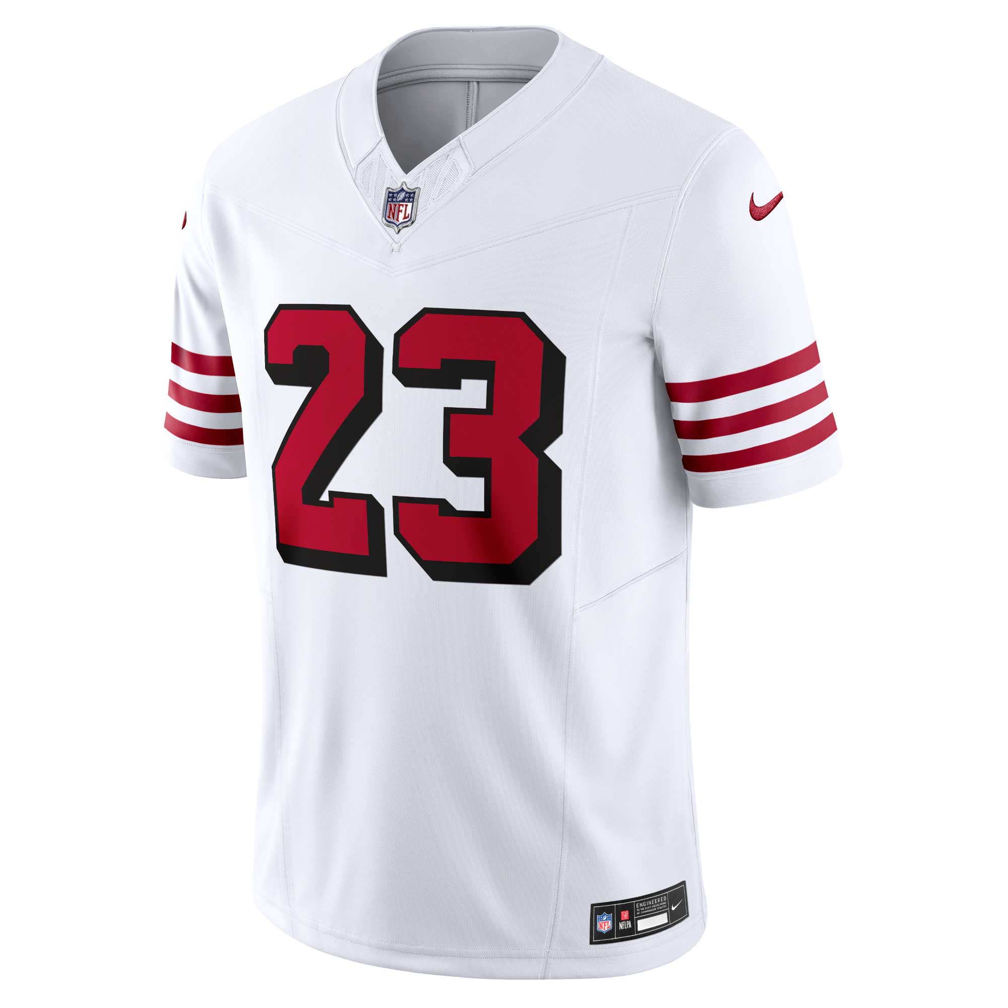 Christian Mccaffrey San Francisco 49Ers Nike Vapor FUSE Limited 2Nd Alternate Jersey White - Image 2