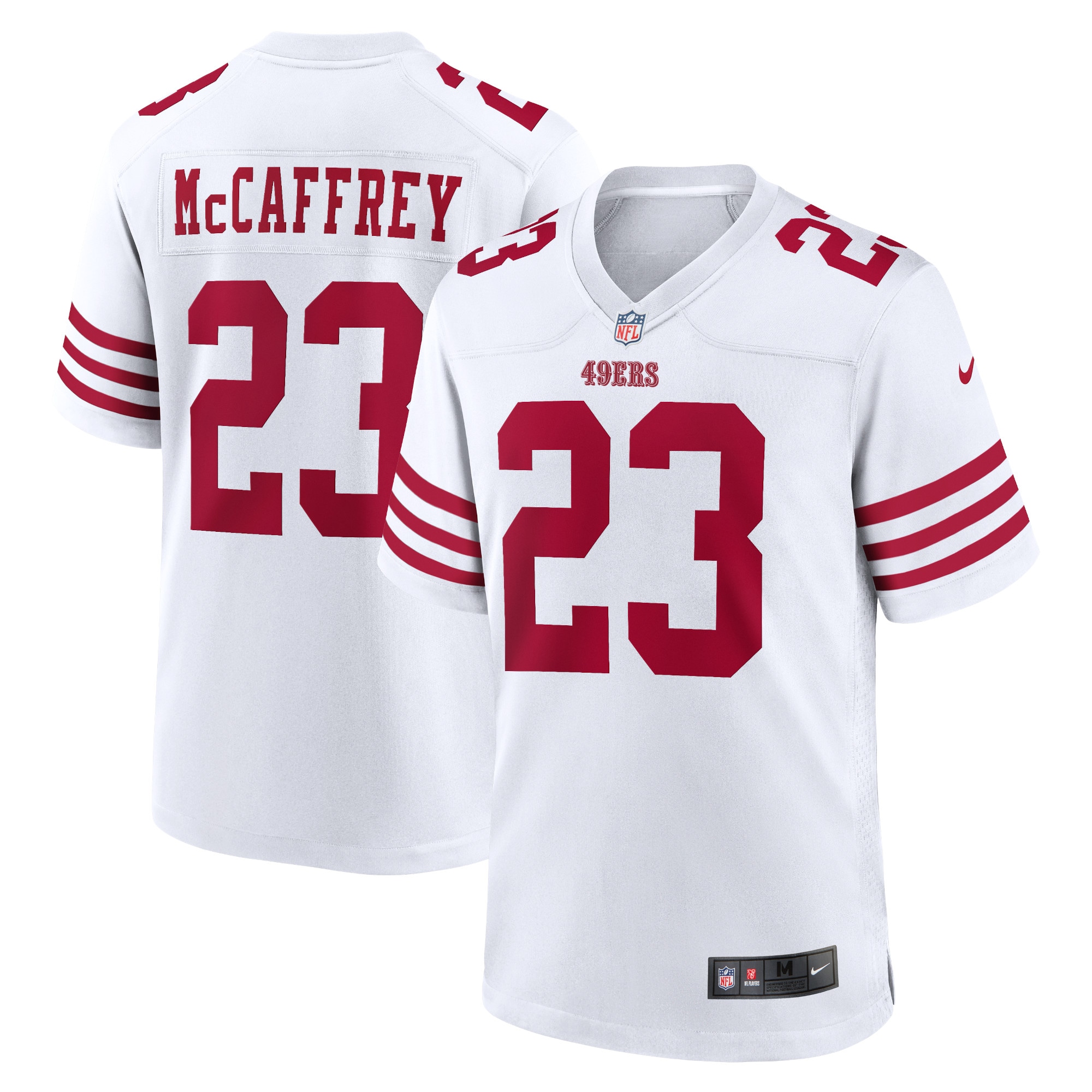 Christian Mccaffrey San Francisco 49Ers Nike Game Player Jersey White