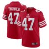 Ezekiel Turner San Francisco 49Ers Nike Team Game Jersey Scarlet