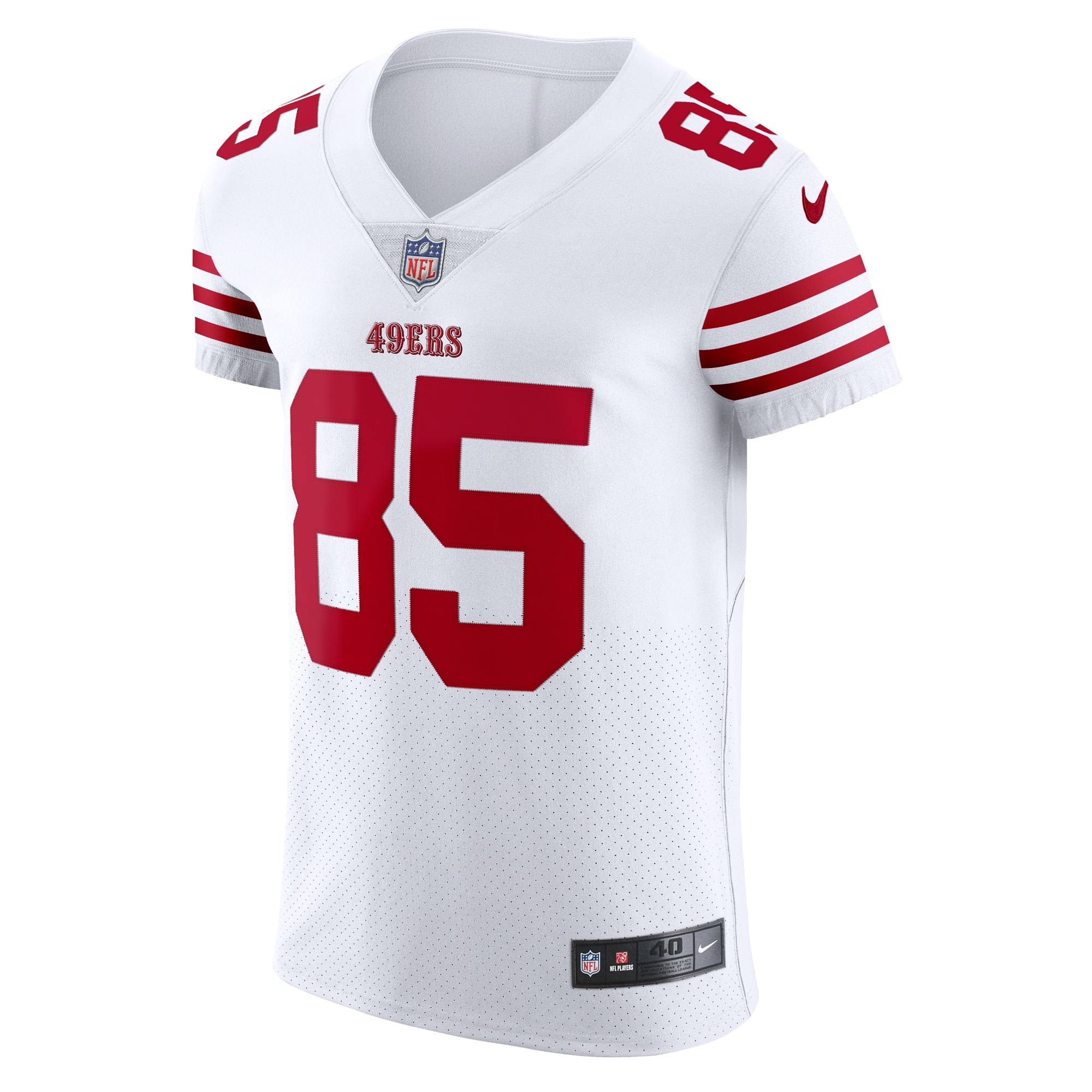 George Kittle San Francisco 49Ers Nike Vapor Elite Jersey White - Image 2