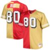 Jerry Rice San Francisco 49Ers Mitchell Ness Big Tall Split Legacy Retired Player Replica Jersey Scarlet Gold