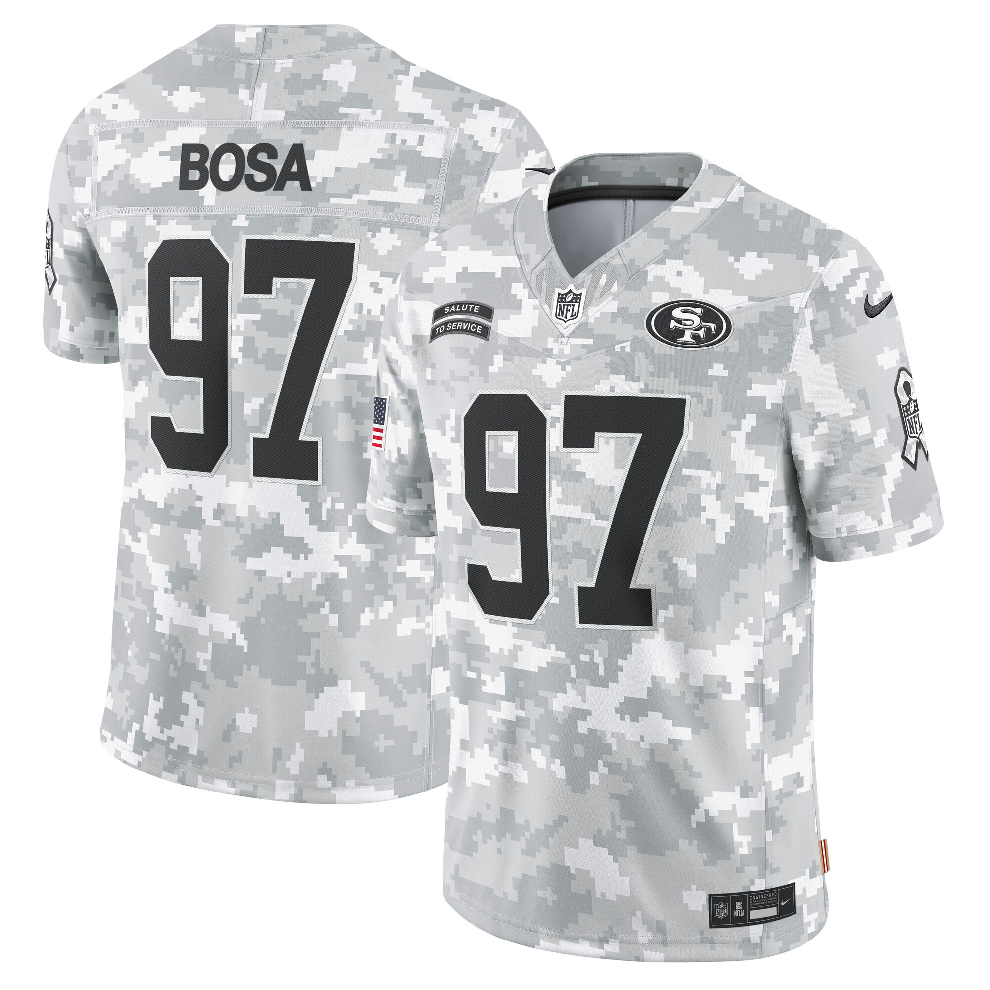 Nick Bosa San Francisco 49Ers Nike 2024 Salute To Service Limited Jersey Arctic Camo