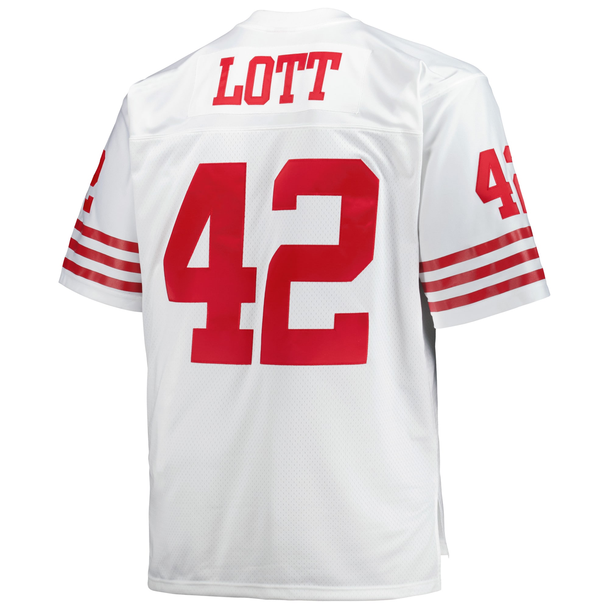 Ronnie Lott San Francisco 49Ers Mitchell Ness Big Tall 1990 Retired Player Replica Jersey White - Image 3