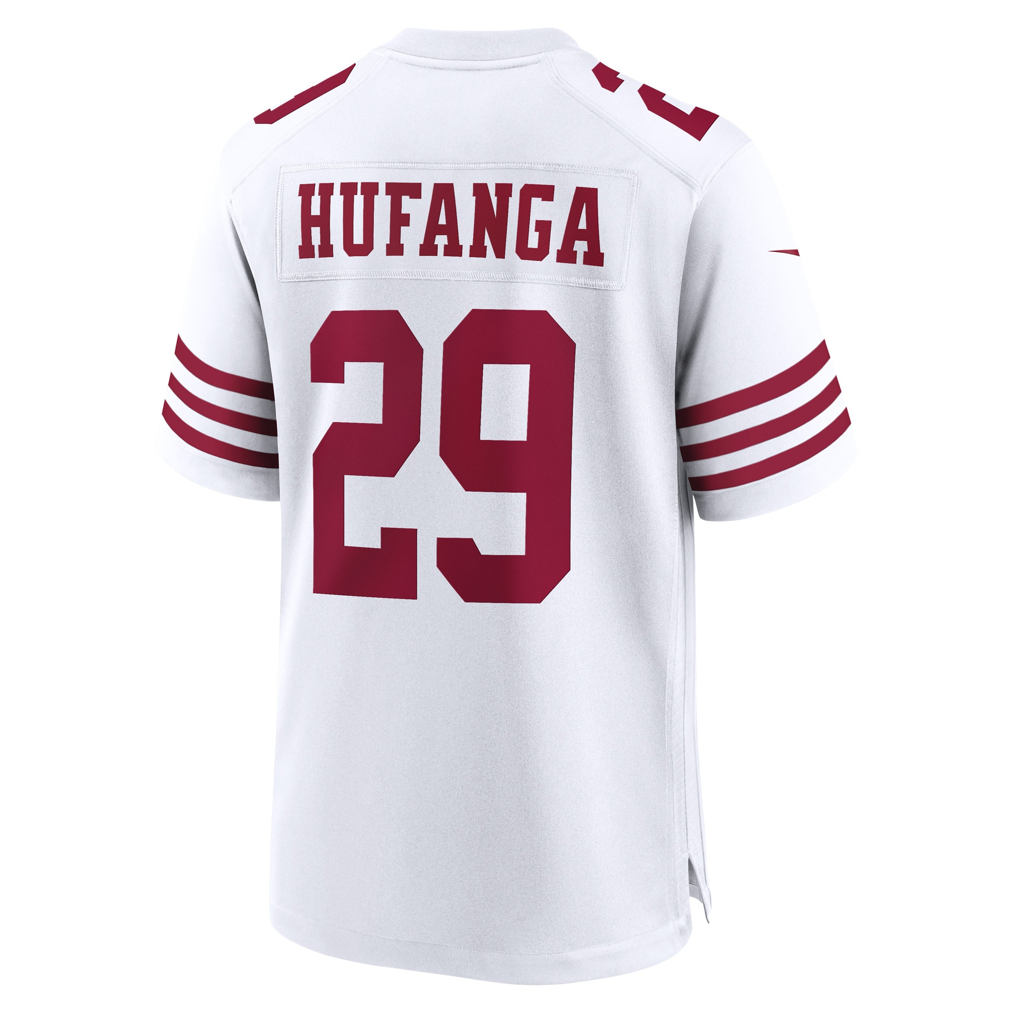 Talanoa Hufanga San Francisco 49Ers Nike Away Game Player Jersey White - Image 3