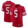 Trey Lance San Francisco 49Ers Nike Game Player Jersey Scarlet
