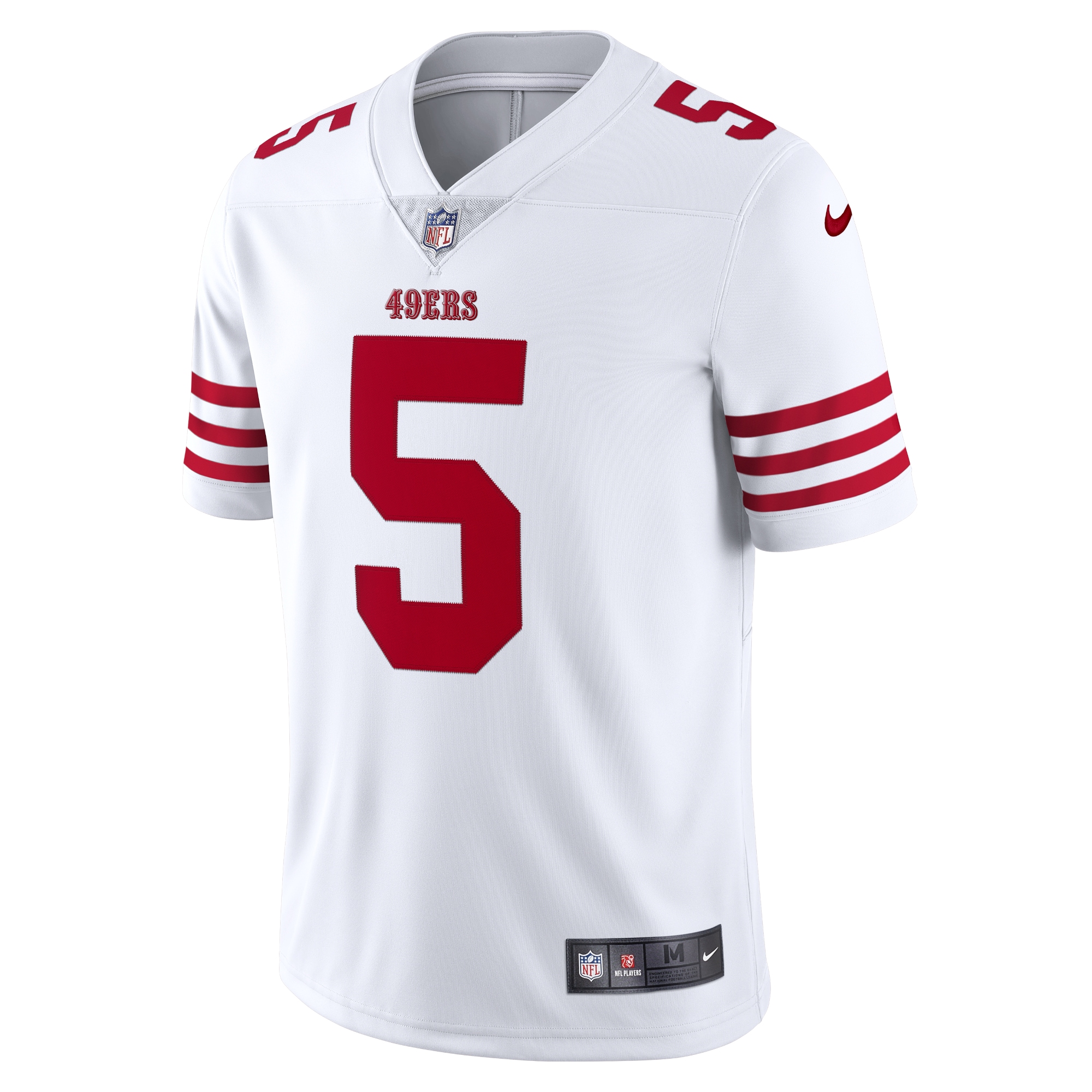 Trey Lance San Francisco 49Ers Nike Vapor Limited Jersey White - Image 2