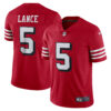Trey Lance San Francisco 49Ers Nike Alternate Vapor Limited Jersey Scarlet