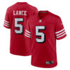 Trey Lance San Francisco 49Ers Nike Alternate Game Jersey Scarlet