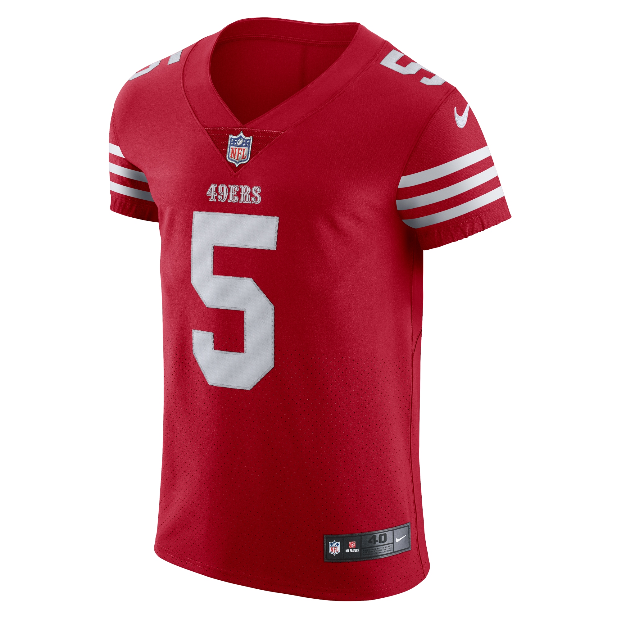 Trey Lance San Francisco 49Ers Nike Vapor Elite Jersey Scarlet - Image 2