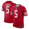 Trey Lance San Francisco 49Ers Nike Team Legend Player Performance Top Scarlet