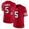 Trey Lance San Francisco 49Ers Nike Vapor FUSE Limited Jersey Scarlet