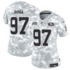 Women San Francisco 49Ers #97 Nick Bosa 2024 FUSE Arctic Camo Salute To Service Limited Football Stitched Jersey