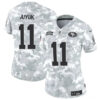 Women San Francisco 49Ers #11 Brandon Aiyuk 2024 FUSE Arctic Camo Salute To Service Limited Football Stitched Jersey