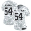 Women San Francisco 49Ers #54 Fred Warner 2024 FUSE Arctic Camo Salute To Service Limited Football Stitched Jersey