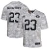Christian Mccaffrey San Francisco 49Ers Youth 2024 Salute To Service Game Jersey Arctic Camo