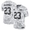 San Francisco 49Ers #23 Christian Mccaffrey Arctic Camo 2024 FUSE Salute To Service Limited Football Stitched Jersey