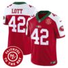 Men’s 49ers Mexico Faithful To The Bay Patch Vapor Jersey – All Stitched – Red Alternate – Ronnie Lott