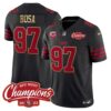 Men’s 49ers NFC West Champions Gold Trim Vapor Jersey – All Stitched – Black – Nick Bosa