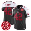 Men’s 49ers Mexico Faithful To The Bay Patch Vapor Jersey – All Stitched – Black Alternate – Ronnie Lott