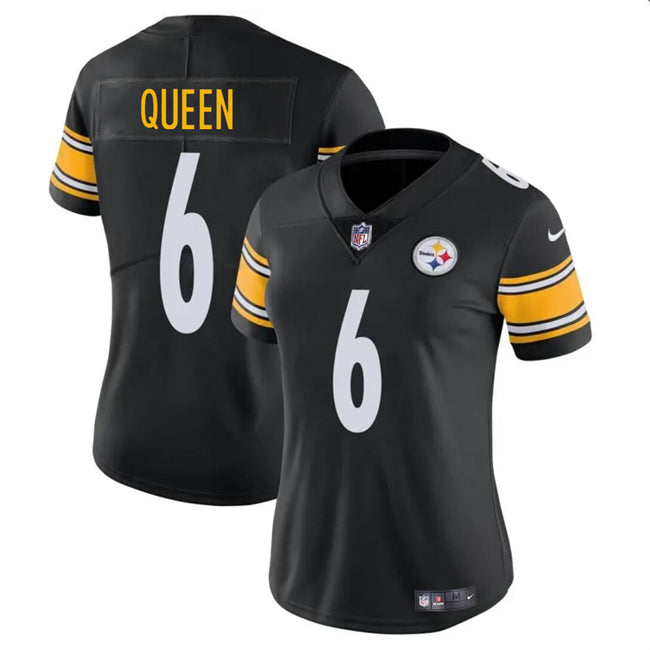 Pittsburgh Steelers #6 Patrick Queen Black Vapor Stitched Football Jersey