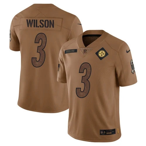 Pittsburgh Steelers #3 Russell Wilson 2023 Salute To Service Limited Men Jersey – Brown