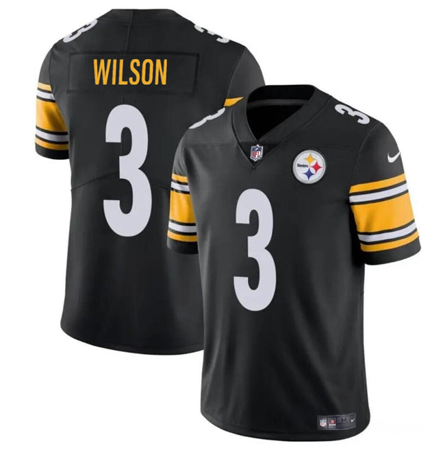 Pittsburgh Steelers #3 Russell Wilson Black Vapor Untouchable Limited Football Stitched Jersey