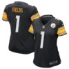 Pittsburgh Steelers #1 Justin Fields Game Jersey – Black