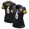 Pittsburgh Steelers #6 Patrick Queen Game Jersey – Black